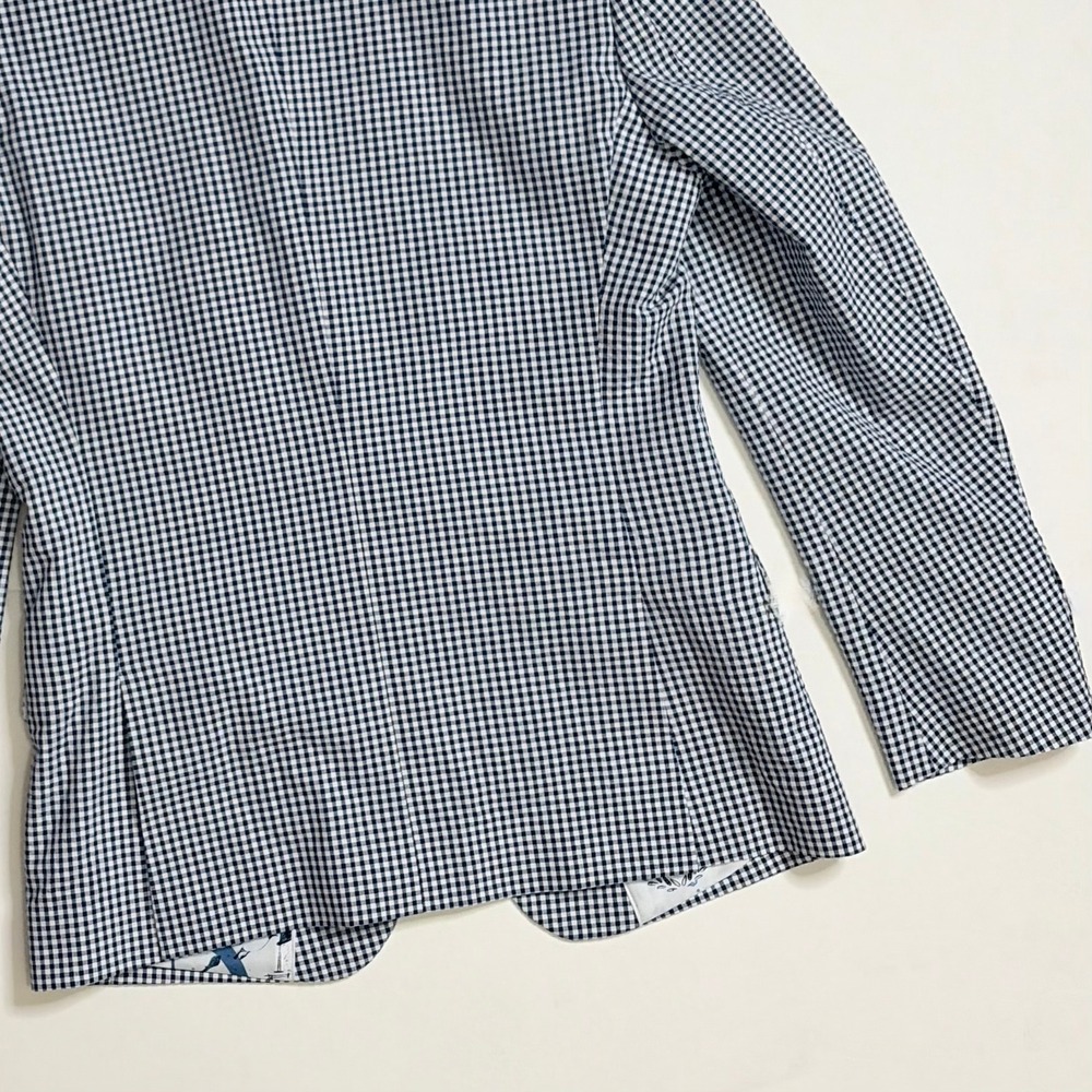 NEW! PAISLEY & GRAY Gingham Peak Two Button Blazer Blue White Nautical Lined 40R - Picture 11 of 15